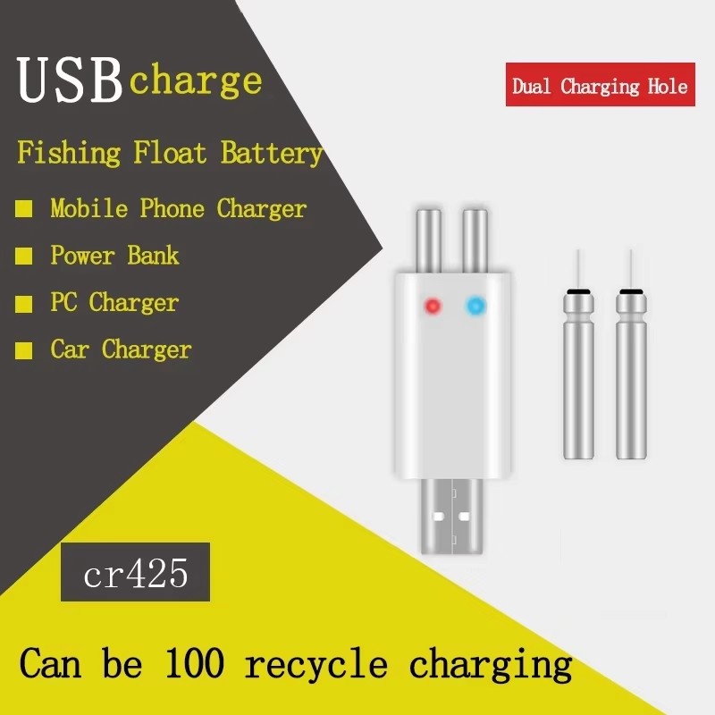 Fish Finder Charger - Batteria ricaricabile CR425 CR322 Caricatore USB