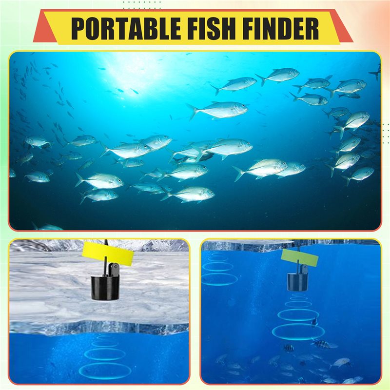 Fish Finder Portable - ABKV-Ecoscandaglio Portatile per la Ricerca di
