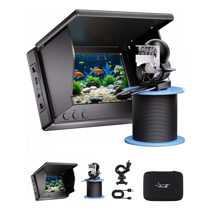 Fish Finder Portable - FOURQ Ecoscandaglio Portatile 1080P con Schermo